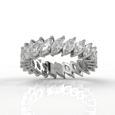 Marquise Lab Grown Diamond Shared Prong Women's Wedding Band 14k Gold 3.15 Ctw.