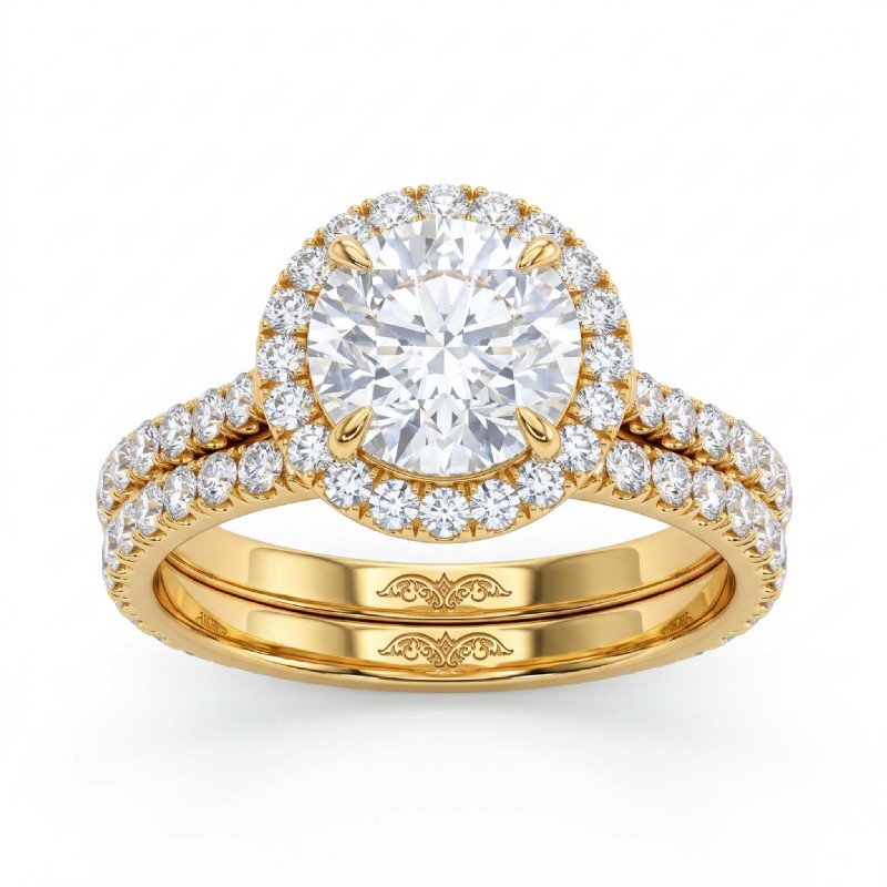  diamond Ring 14k Gold Yellow