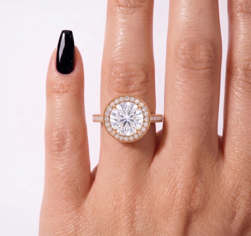  diamond Ring 14k Rose Gold