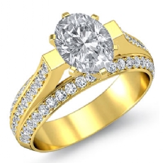 Triple Shank Style Classic diamond Hot Deals 18k Gold Yellow