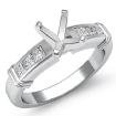 0.4Ct Diamond Engagement Womens Ring Cushion Semi Mount Setting 14k White Gold - javda.com 