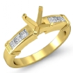 0.4Ct Diamond Engagement Womens Ring Cushion Semi Mount Setting 14k Yellow Gold - javda.com 