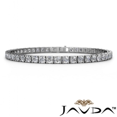 Womens Round 47 Stone Line Bracelet 7.25 inch 14k White Gold (7ctw.)