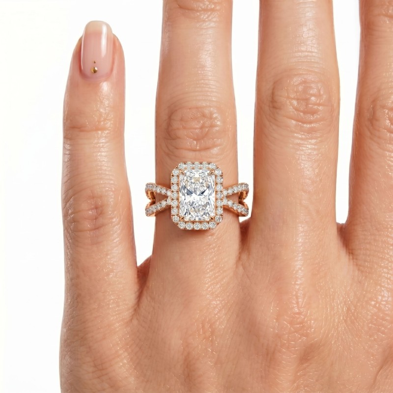  diamond Ring 14k Rose Gold