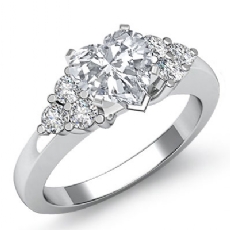 Classic 3 Stone Prong diamond Ring 14k Gold White