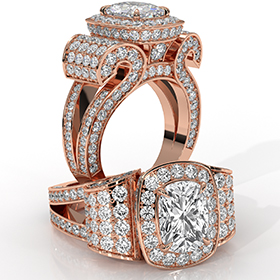  diamond Ring 14k Rose Gold