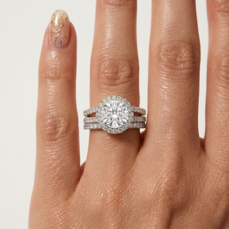  diamond Ring 14k Gold White