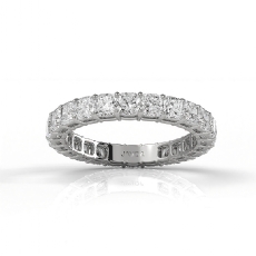 Women Wedding Band Cushion Lab Grown Diamond Shared Prong 14k White Gold 2.70Ctw