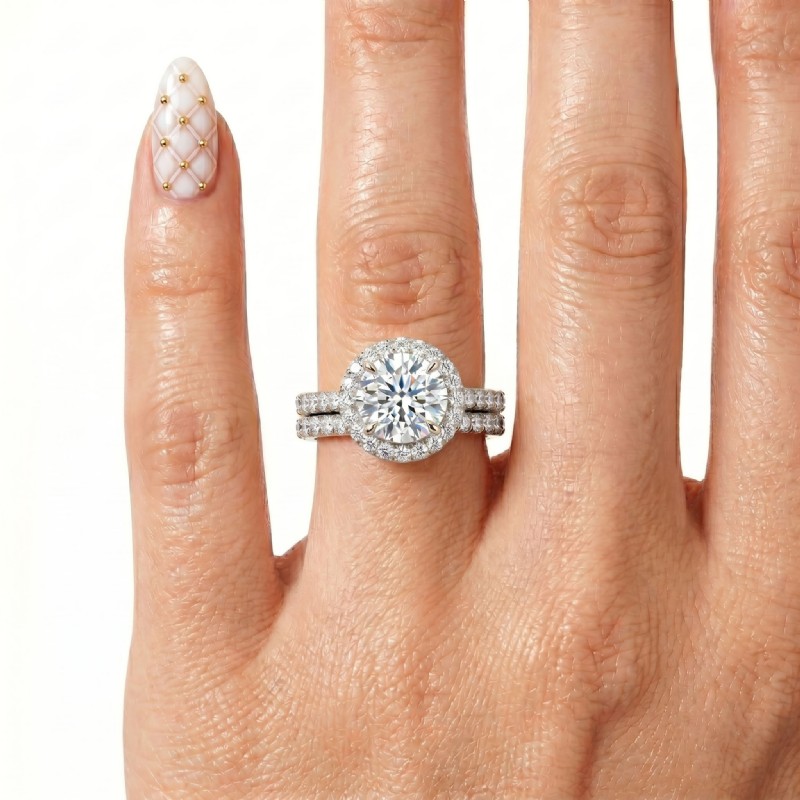  diamond Ring 14k Gold White