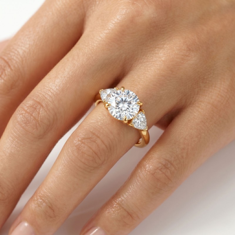  diamond Ring 18k Gold Yellow