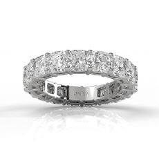 Cushion Cut Lab Grown Diamond Shared Prong Women Wedding Band 14k Gold 7.4 Ctw.