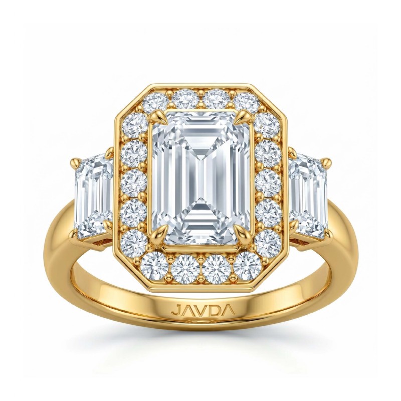  diamond Ring 18k Gold Yellow