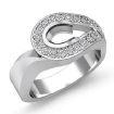 0.5Ct Diamond Engagement Ring 14k White Gold Oval Semi Mount Halo Pave - javda.com 