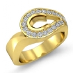 0.5Ct Diamond Engagement Ring 14k Yellow Gold Oval Semi Mount Halo Pave - javda.com 