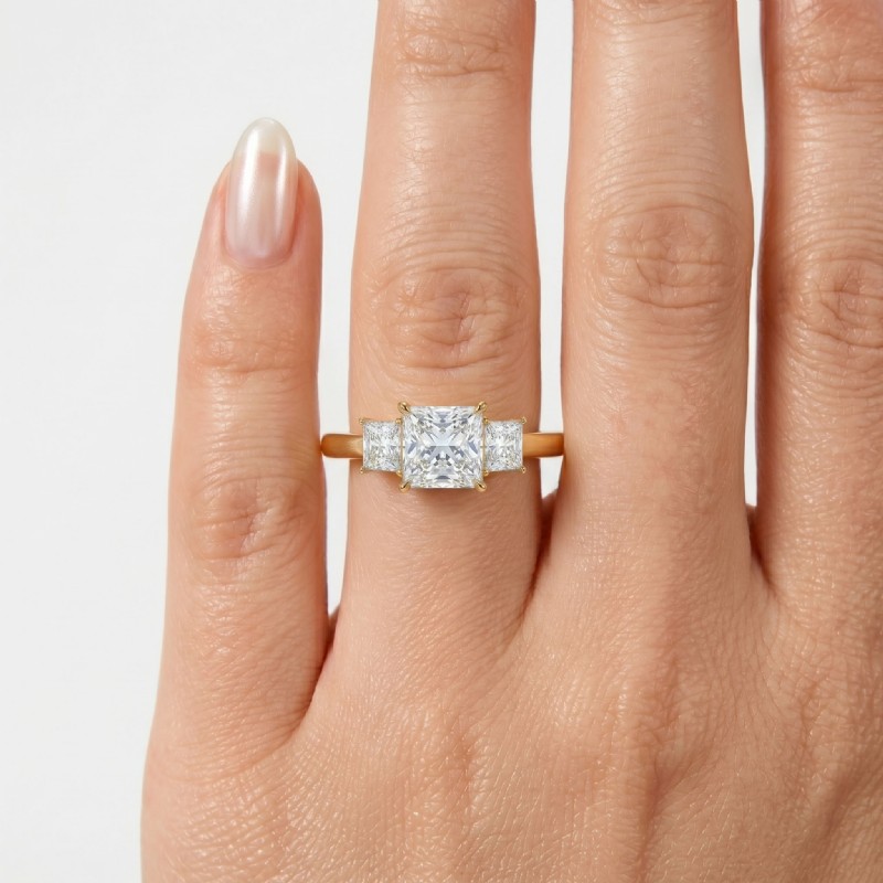  diamond Ring 18k Gold Yellow