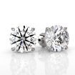 Lab grown Round Diamond Prong Stud Earring IGI Certified 14k White Gold 6Ct - javda.com 