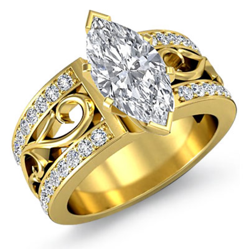  diamond Ring 14k Gold Yellow