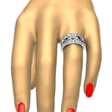  diamond Ring Platinum 950