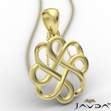 Celtic Design Gold Pendant Necklace 18