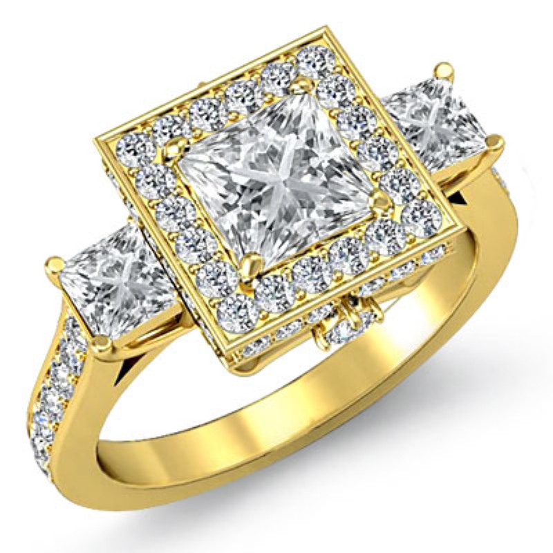  diamond Ring 18k Gold Yellow