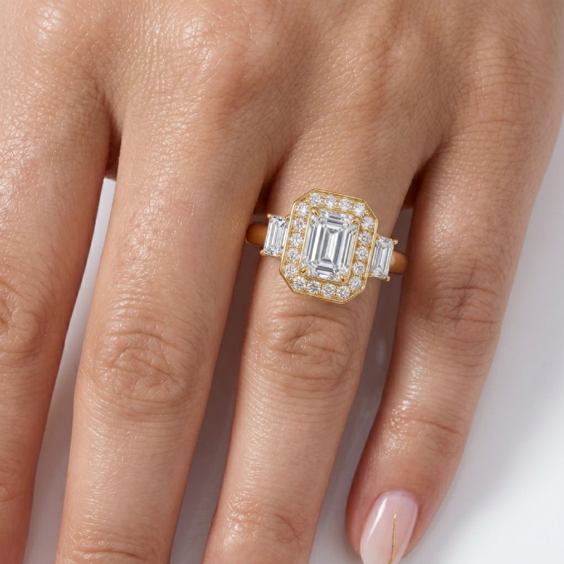  diamond Ring 14k Gold Yellow
