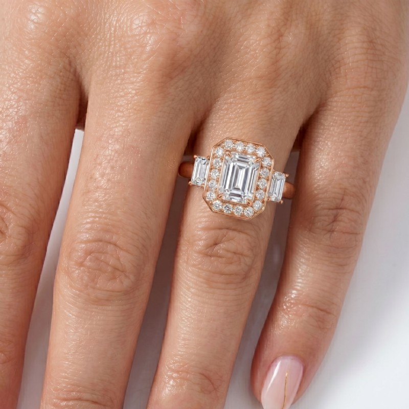  diamond Ring 14k Rose Gold