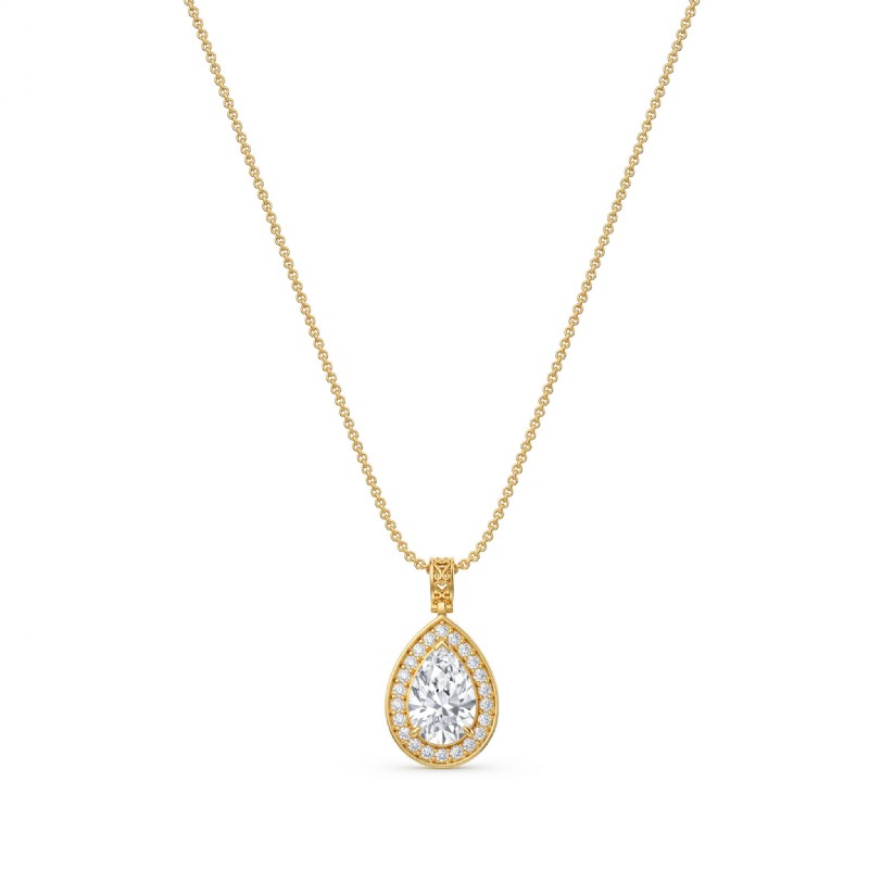  diamond Pendant 18k Gold Yellow