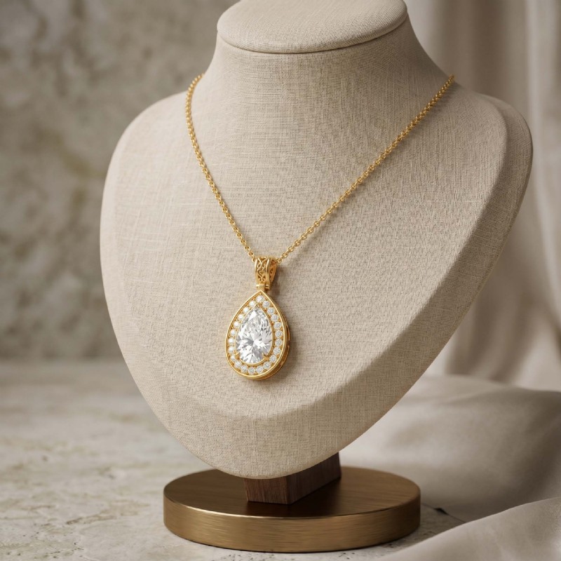  diamond Pendant 18k Gold Yellow