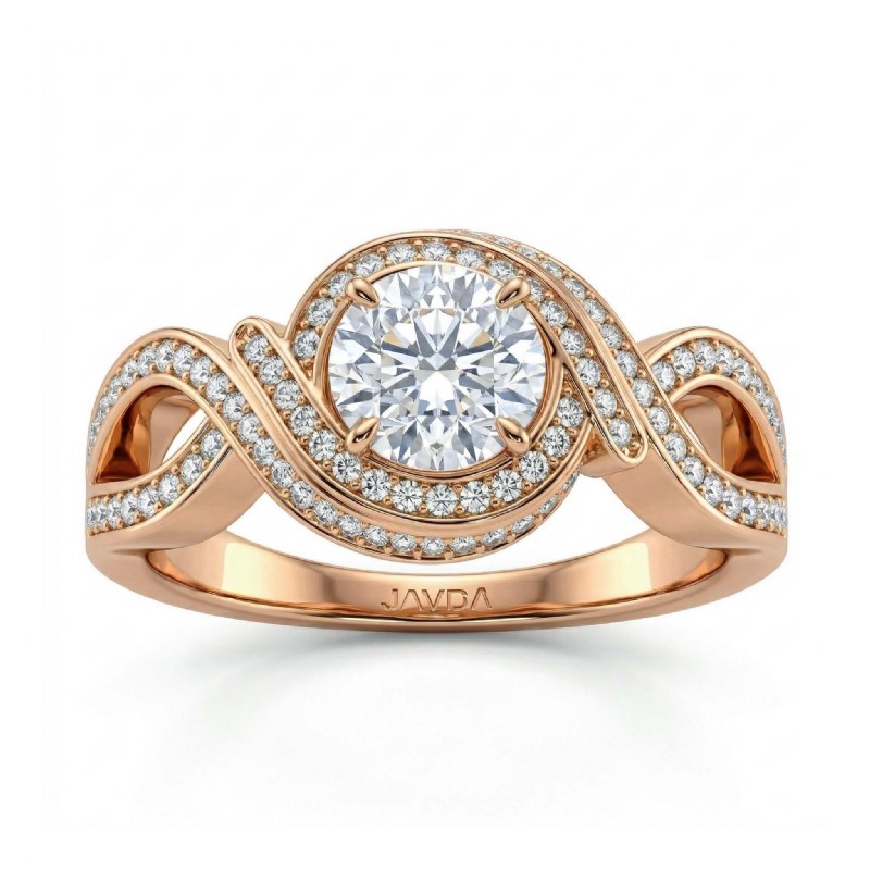  diamond Ring 14k Rose Gold