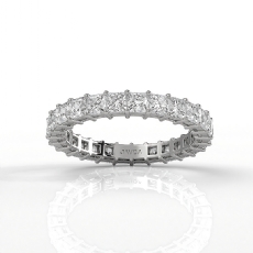 Shared Prong Princess Lab Grown Diamond Eternity Wedding Band Platinum 950  (2.2Ct. tw.)