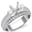 1.40 Ct Diamond Women Engagement Ring Setting 14k White gold Round Semi Mount