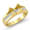 0.6Ct Diamond Channel Engagement Ring 14k Yellow Gold Emerald Semi Mount - javda.com 