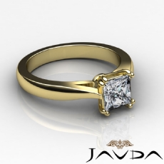 Domed Tapered Solitaire diamond  14k Gold Yellow