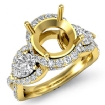 Three 3 Stone Diamond Anniversary Pear Round Semi Mount Ring 14k Yellow Gold 1.4Ct - javda.com 