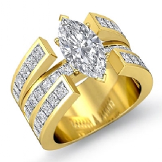 channel set three row diamond Hot Deals 18k Gold Yellow