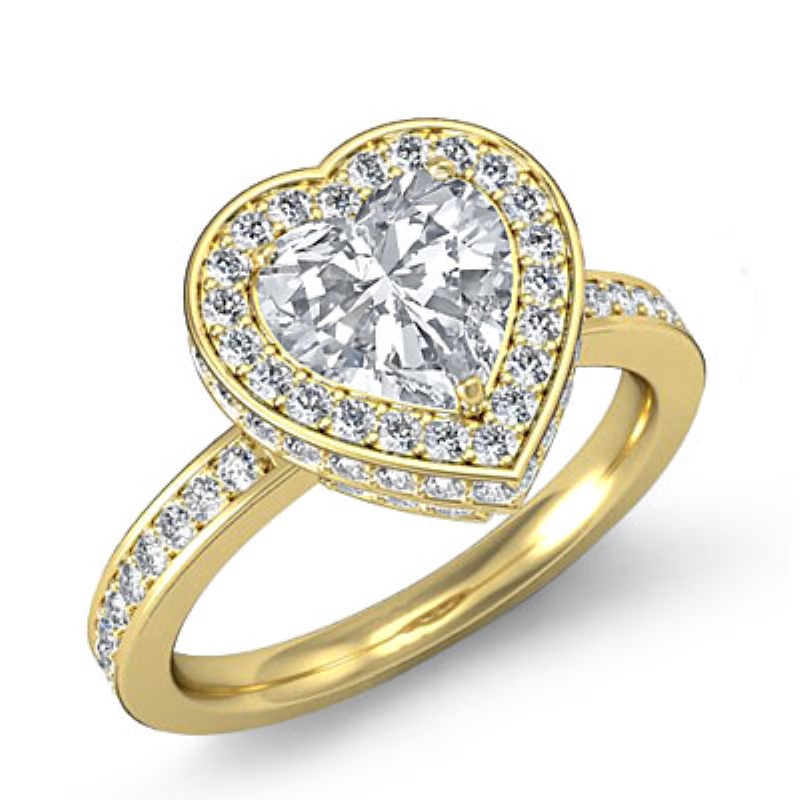 Crown Halo Petite Pave Set diamond Hot Deals 18k Gold Yellow