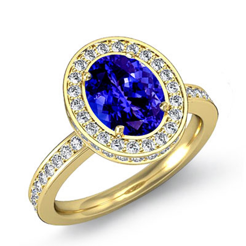 Crown Halo Petite Pave Set Oval diamond  Hot Deals in 14k Gold Yellow