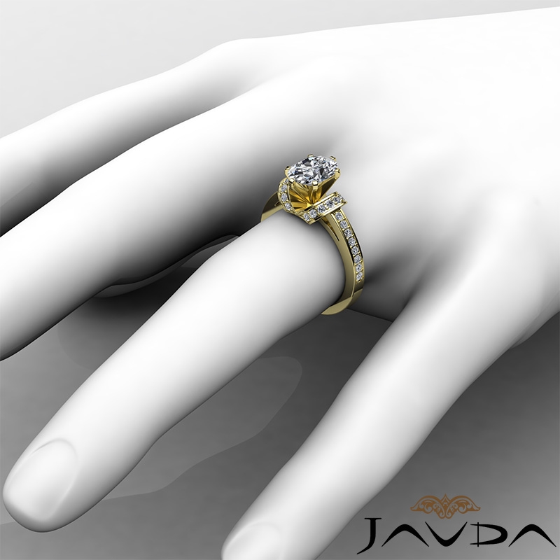 Knot Style Pave Setting diamond Ring 18k Gold Yellow