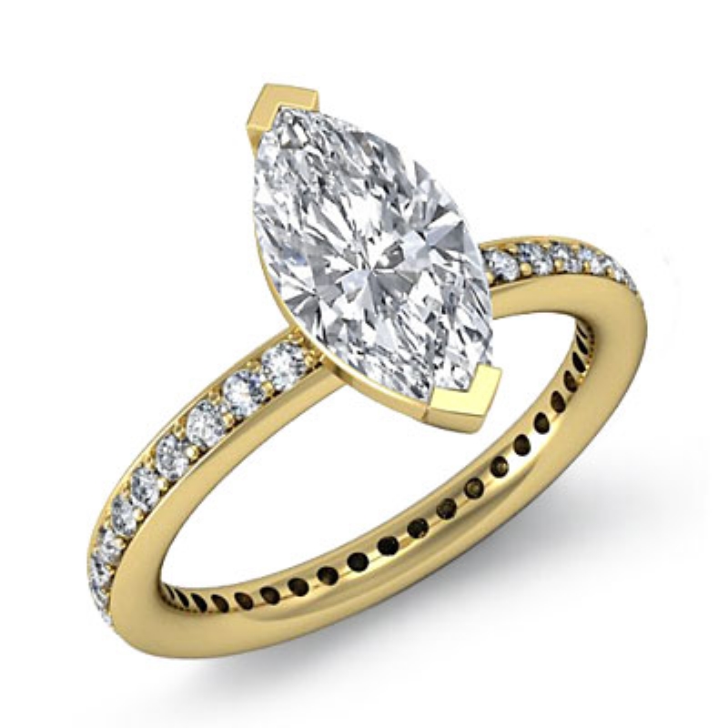 Eternity Classic Sidestone diamond Hot Deals 14k Gold Yellow