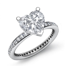 Eternity Classic Sidestone diamond Ring 18k Gold White