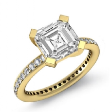Eternity Classic Sidestone diamond Ring 18k Gold Yellow