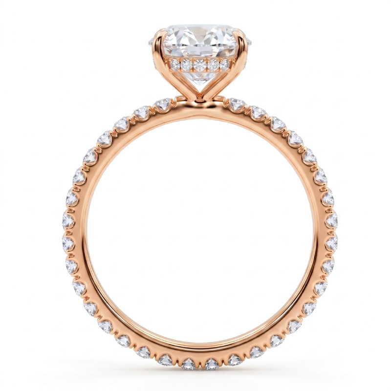  diamond  18k Rose Gold