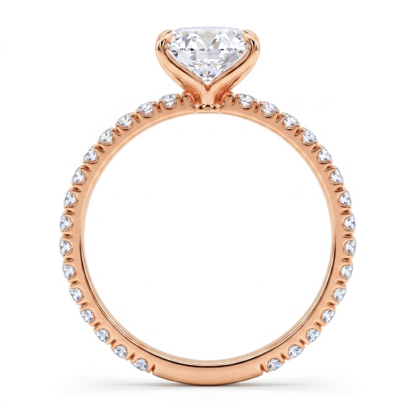  diamond  18k Rose Gold