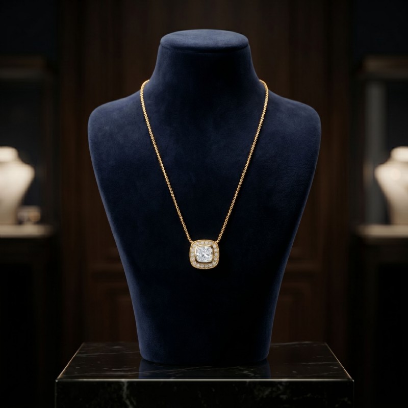  diamond Pendant 18k Gold Yellow