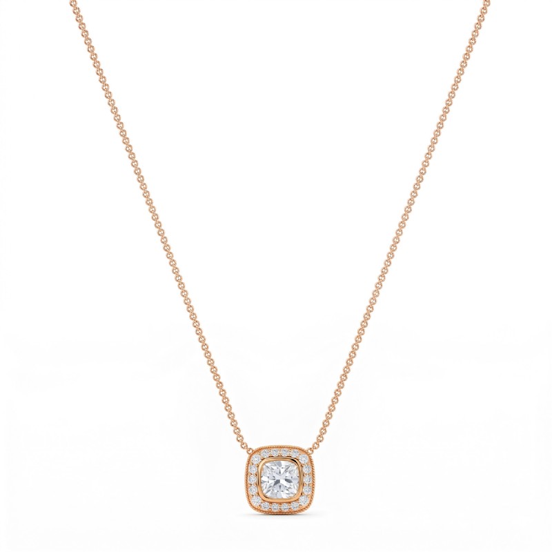  diamond Pendant 14k Rose Gold
