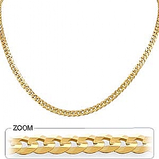 14k Yellow Gold Men's Solid Cuban Chain (4.80mm,18