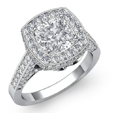 Circa Halo Floral Motif diamond Ring 18k Gold White