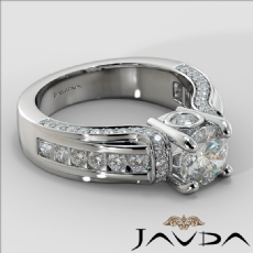 Pave Channel Set Accents diamond Ring 14k Gold White