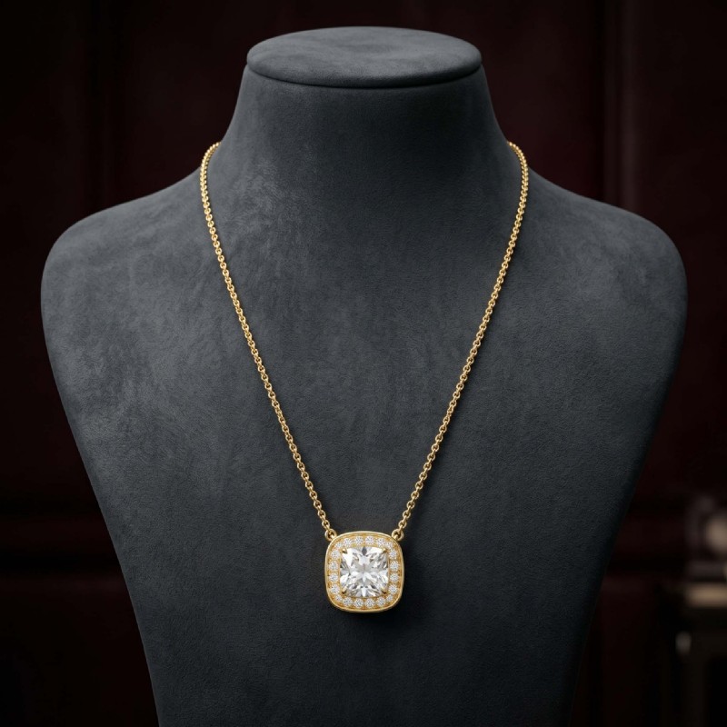  diamond Pendant 18k Gold Yellow