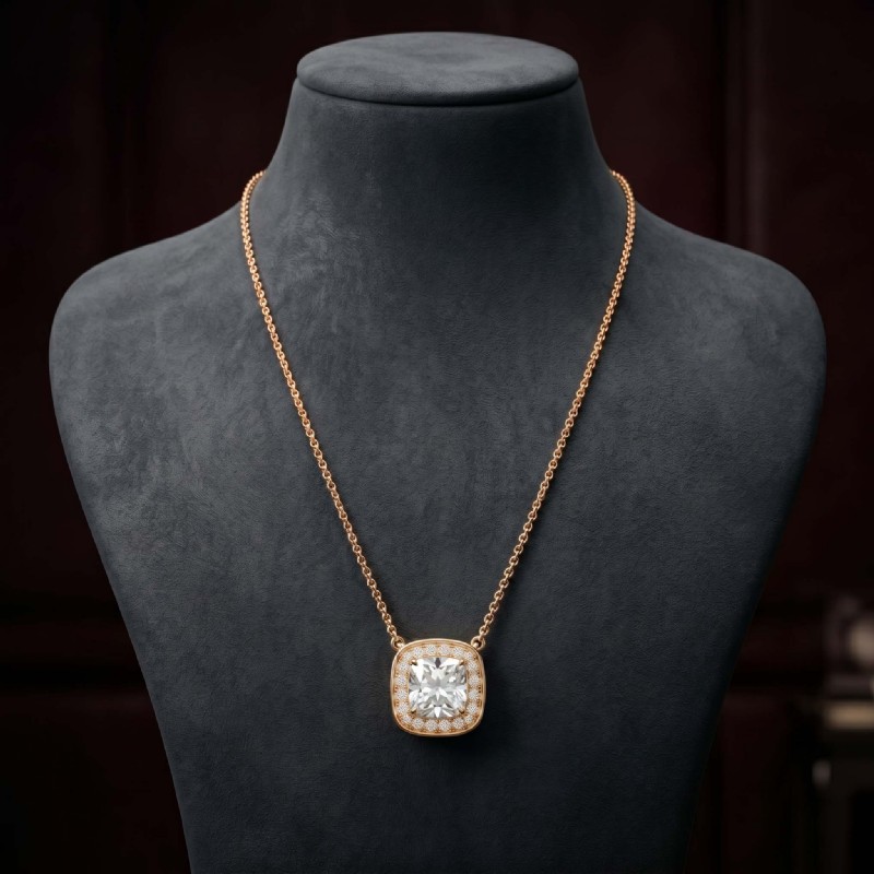  diamond Pendant 14k Rose Gold